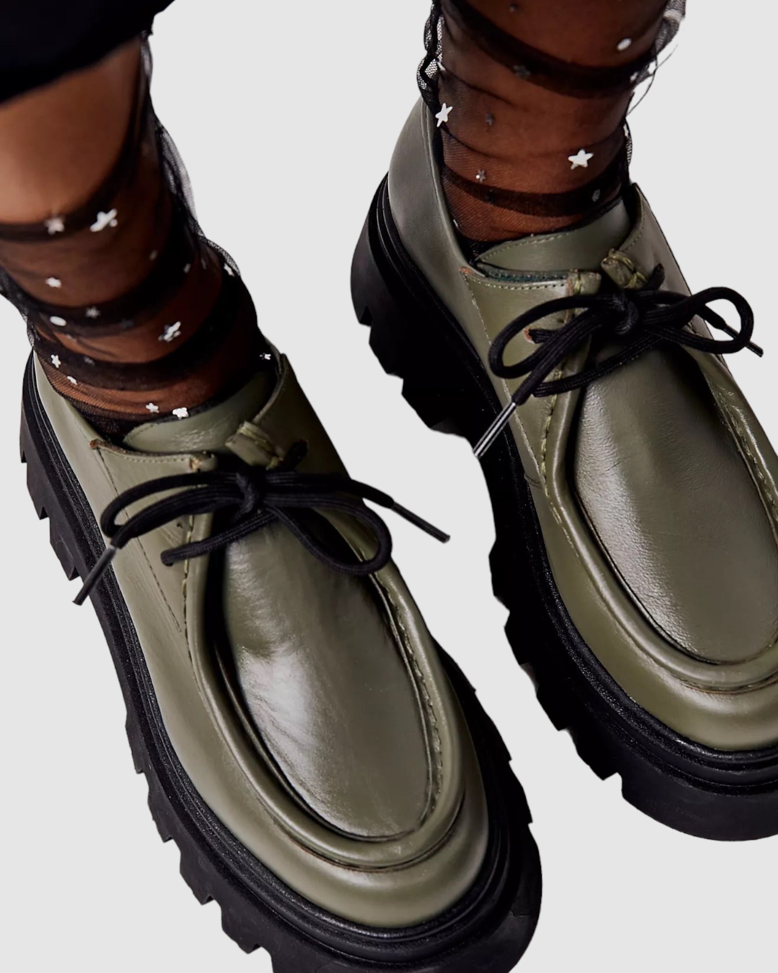 Starry Sky Tulle Socks - Black