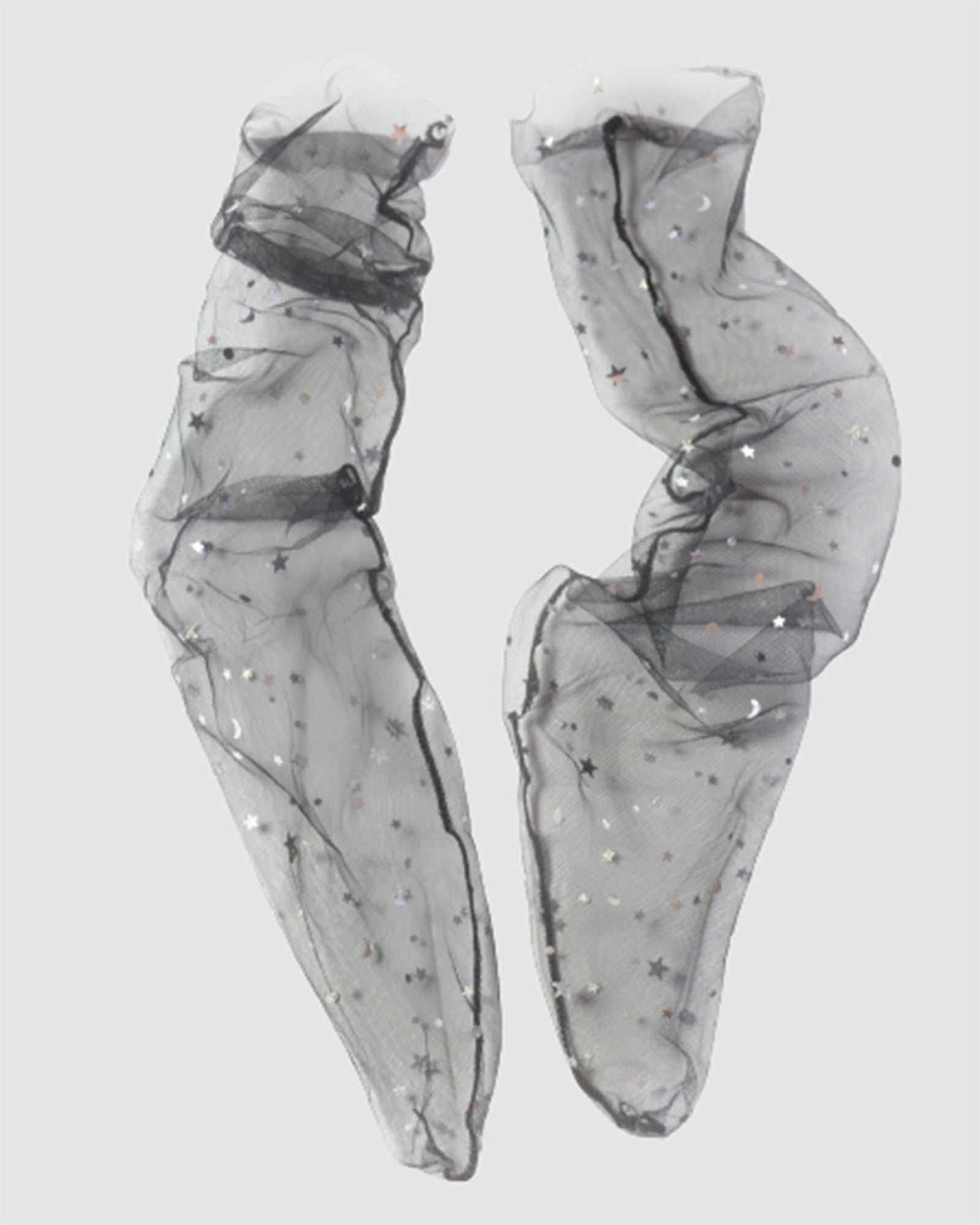 Starry Sky Tulle Socks - Black