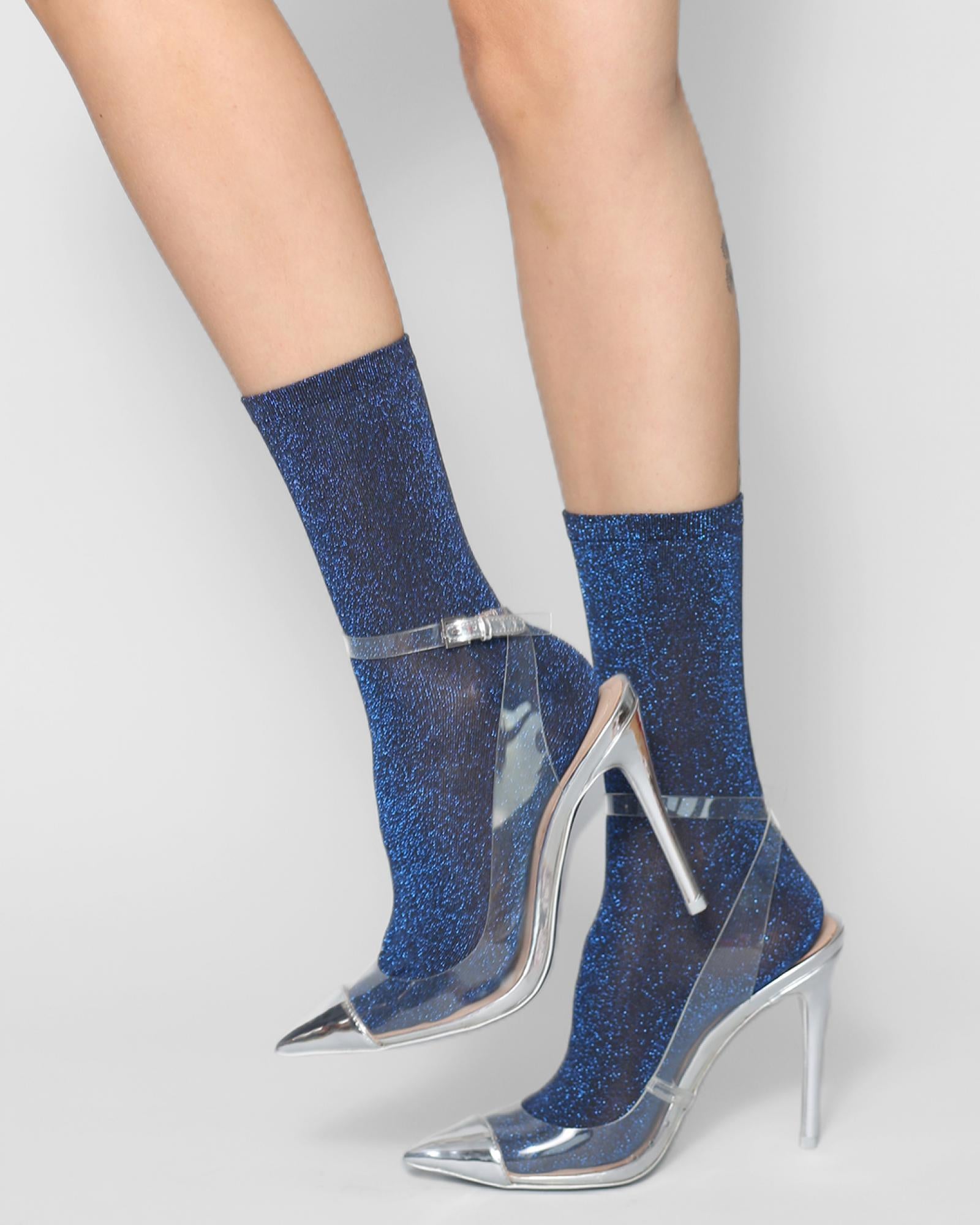Glitterati Socks - Sapphire