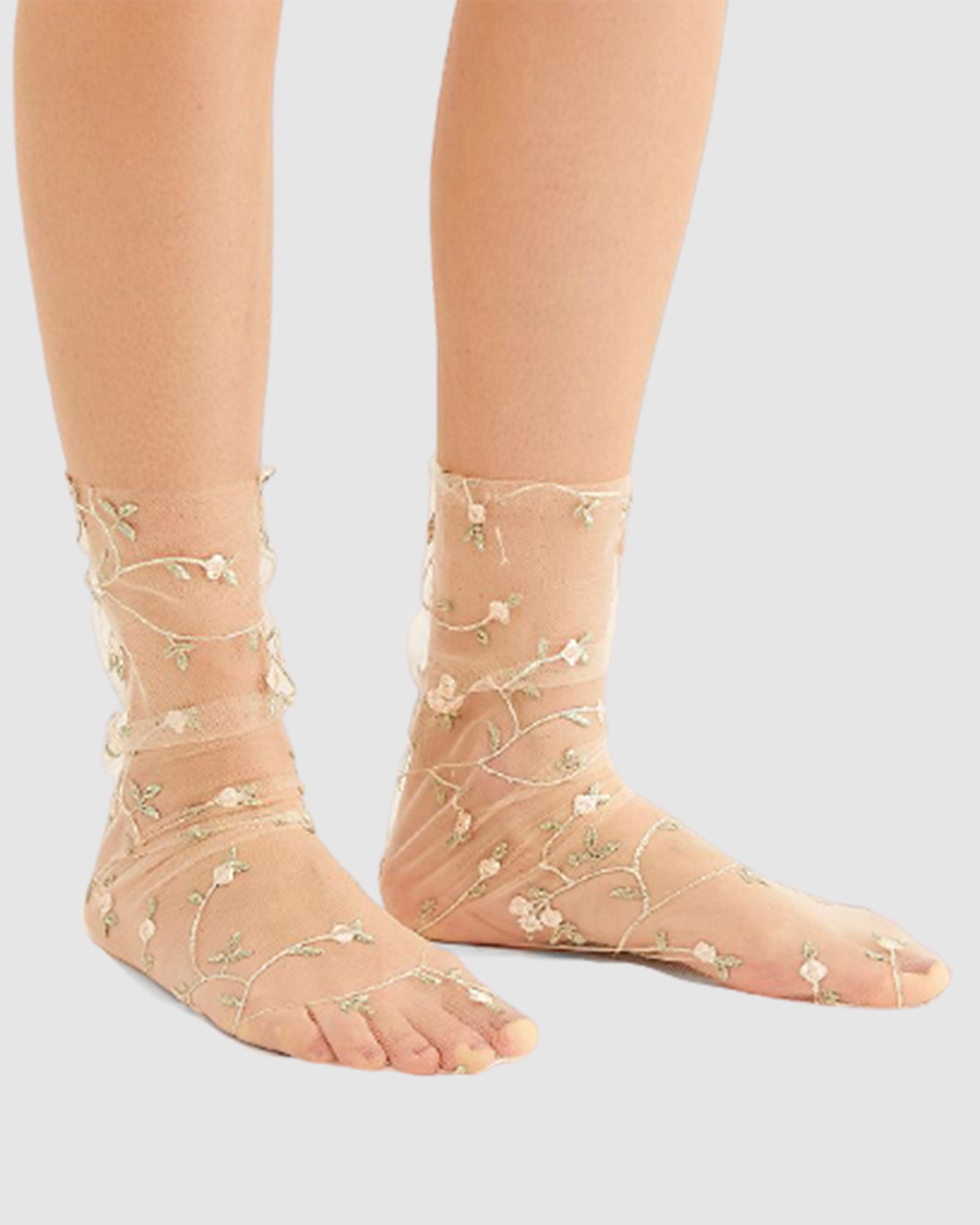 Spring Fling Sheer Sock - Pink