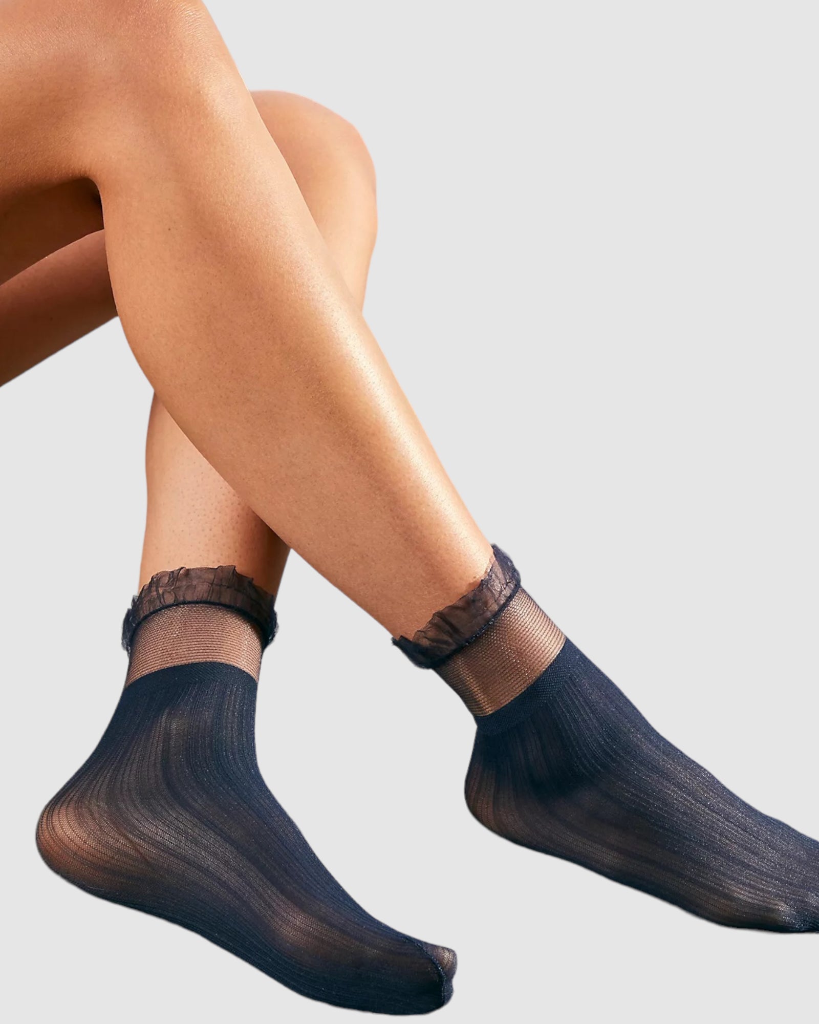 Frill Neck Sheer Sock