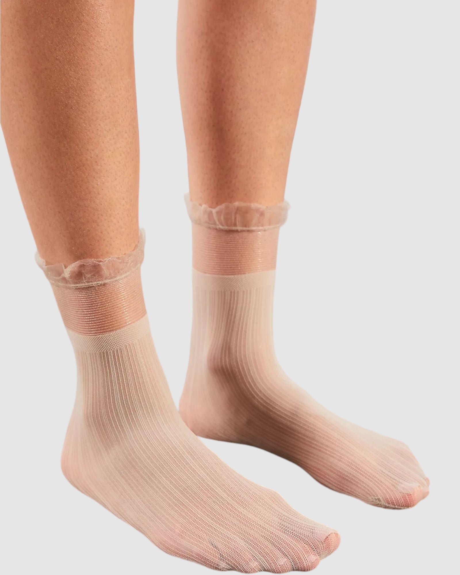 Frill Neck Sheer Sock