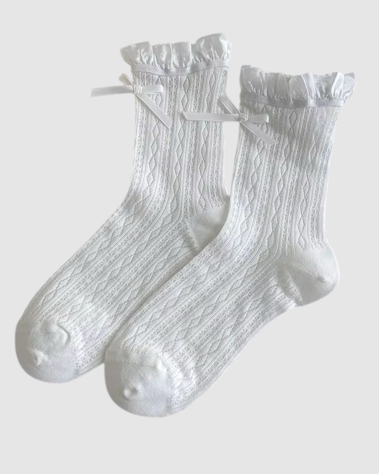 The Coquette Sheer Ribbon Socks - 2 Pairs