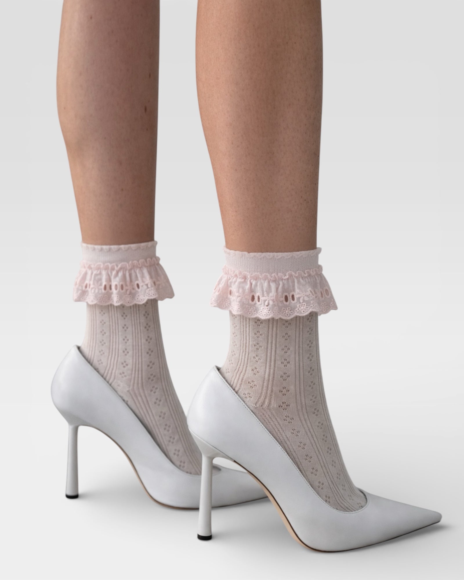 Bobby Lace Frill Trim Cotton Bobby Socks