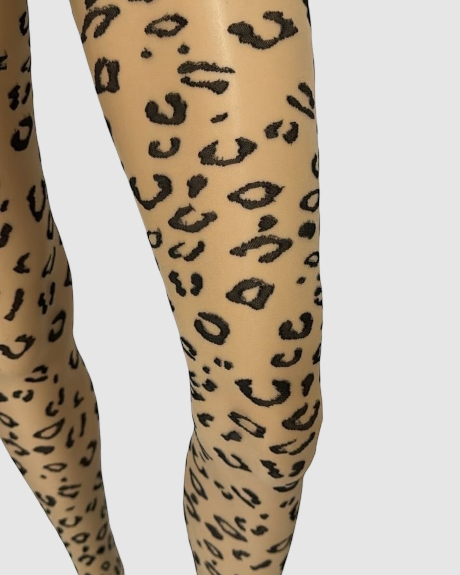 Leopard Print Jacquard Luxe Tights