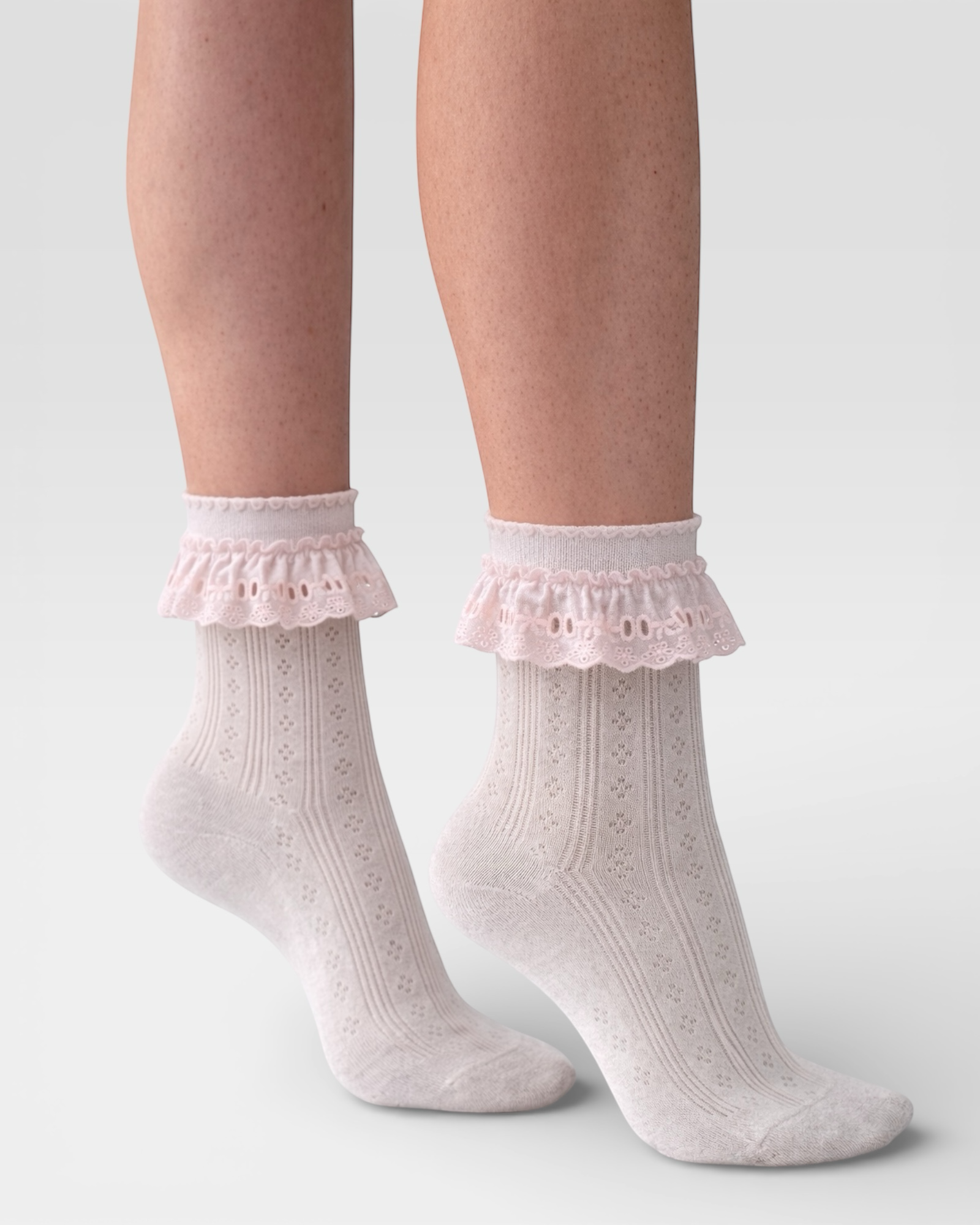 Bobby Lace Frill Trim Cotton Bobby Socks
