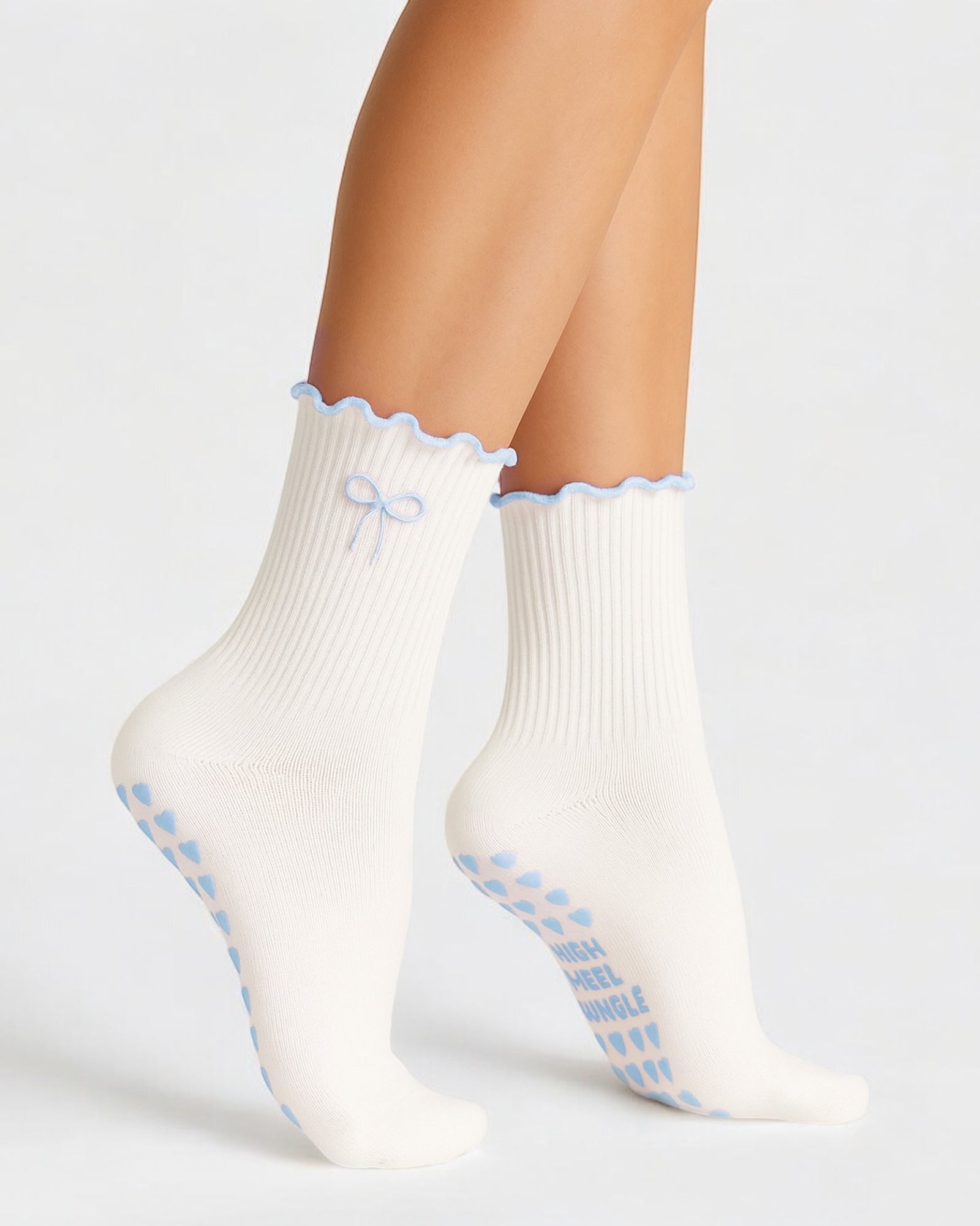 Bowtiful Frilled Edge Grip Sock - 3 Pack Value Bundle