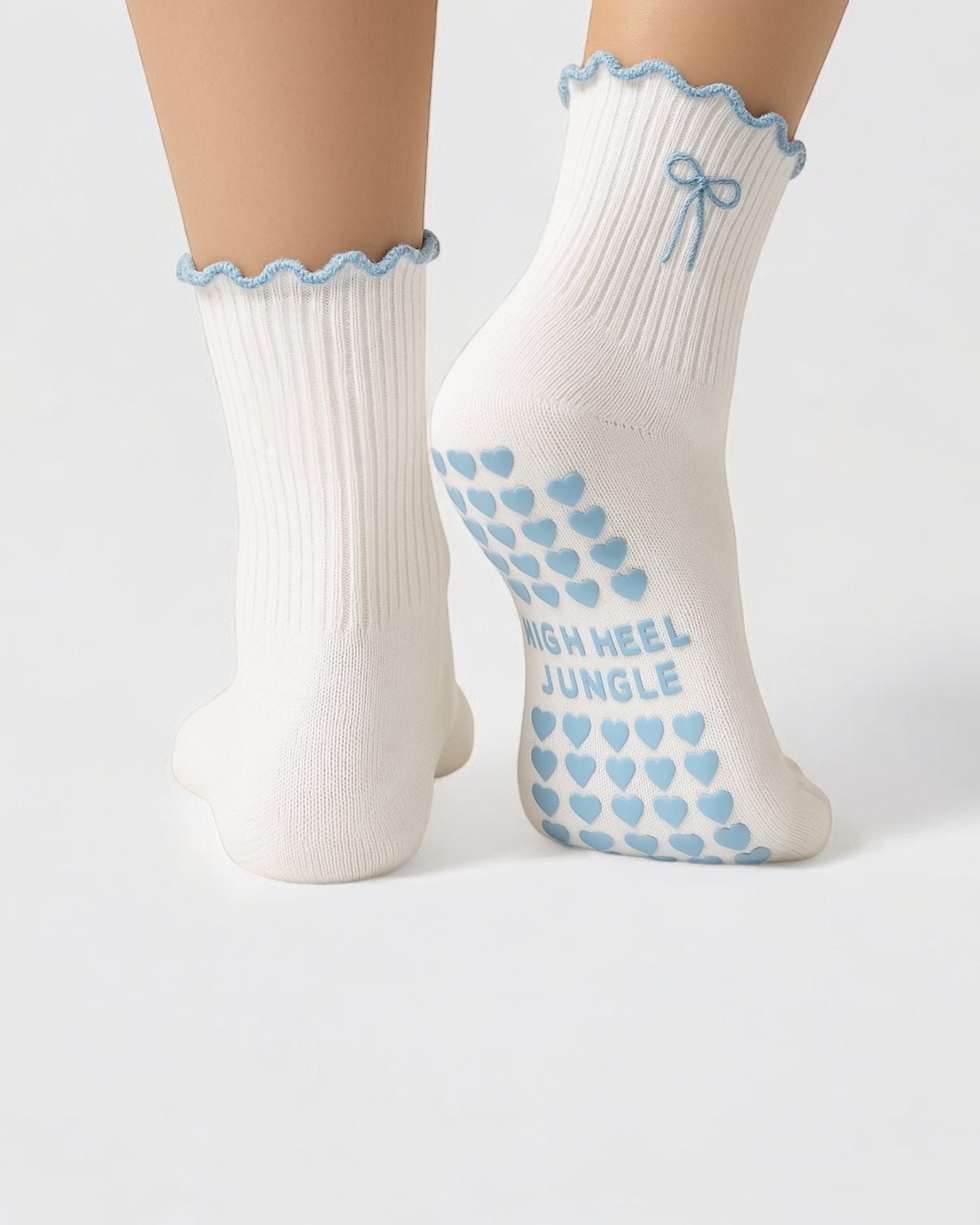 Bowtiful Frilled Edge Grip Sock - 3 Pack Value Bundle