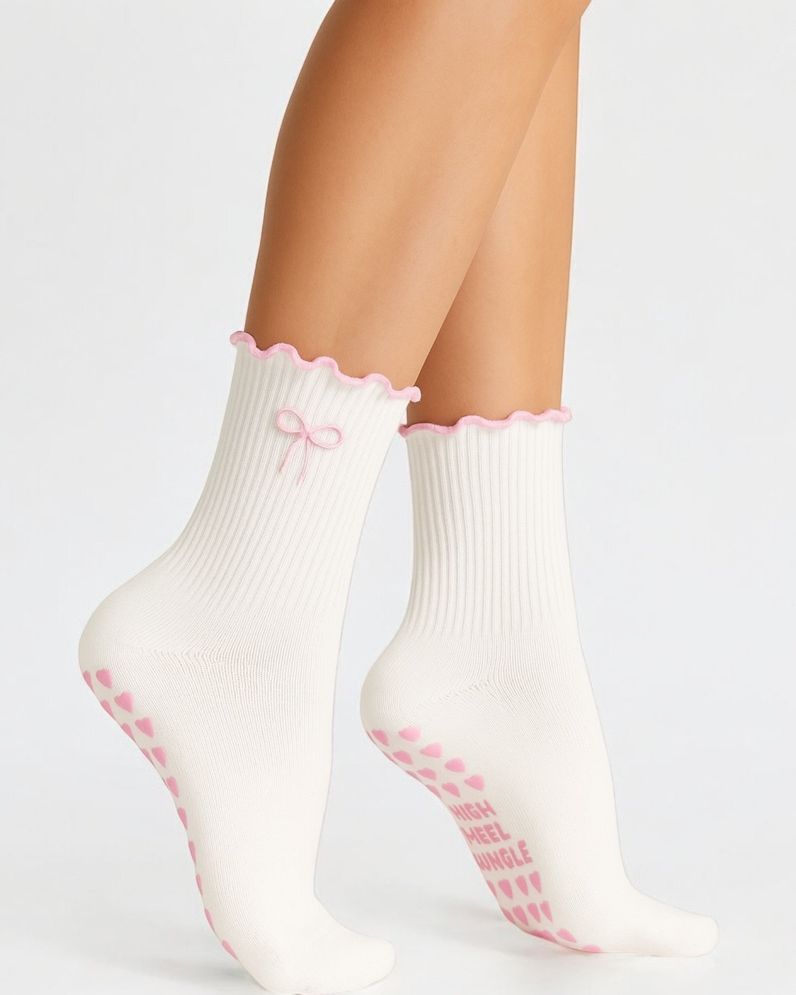 Bowtiful Frilled Edge Grip Sock - 3 Pack Value Bundle