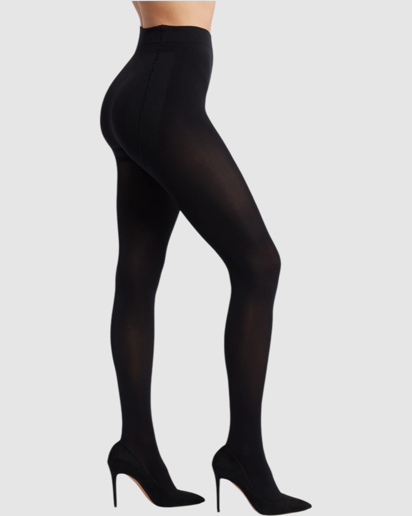 Satellite Crystal Back Seam Opaque Tights