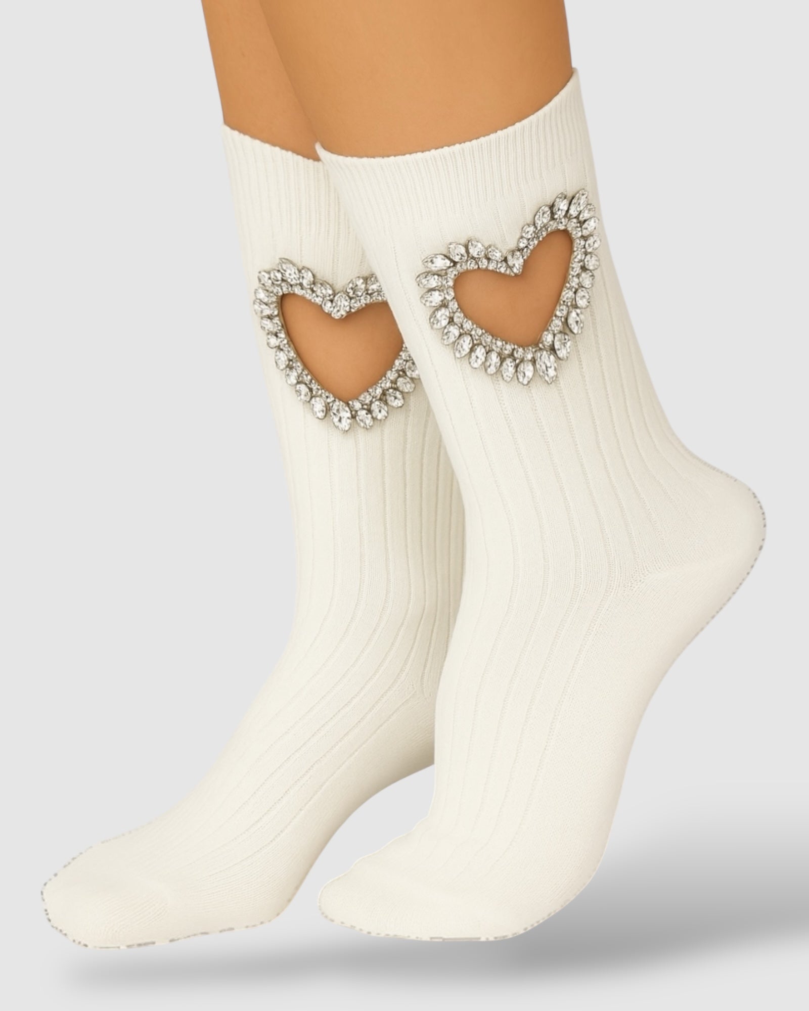 Gem Crystal Heart Sock