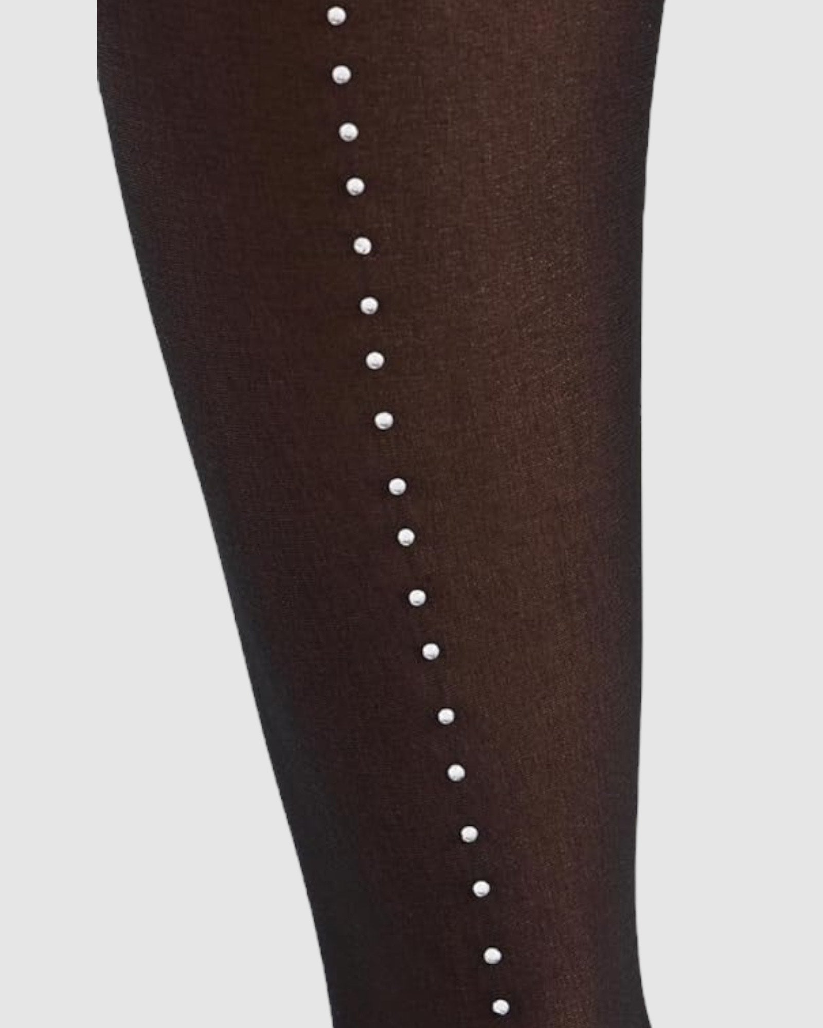 Satellite Crystal Back Seam Tights