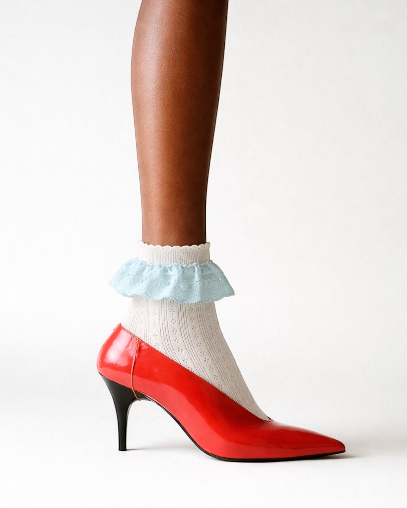 Bobby Lace Frill Trim Cotton Bobby Socks