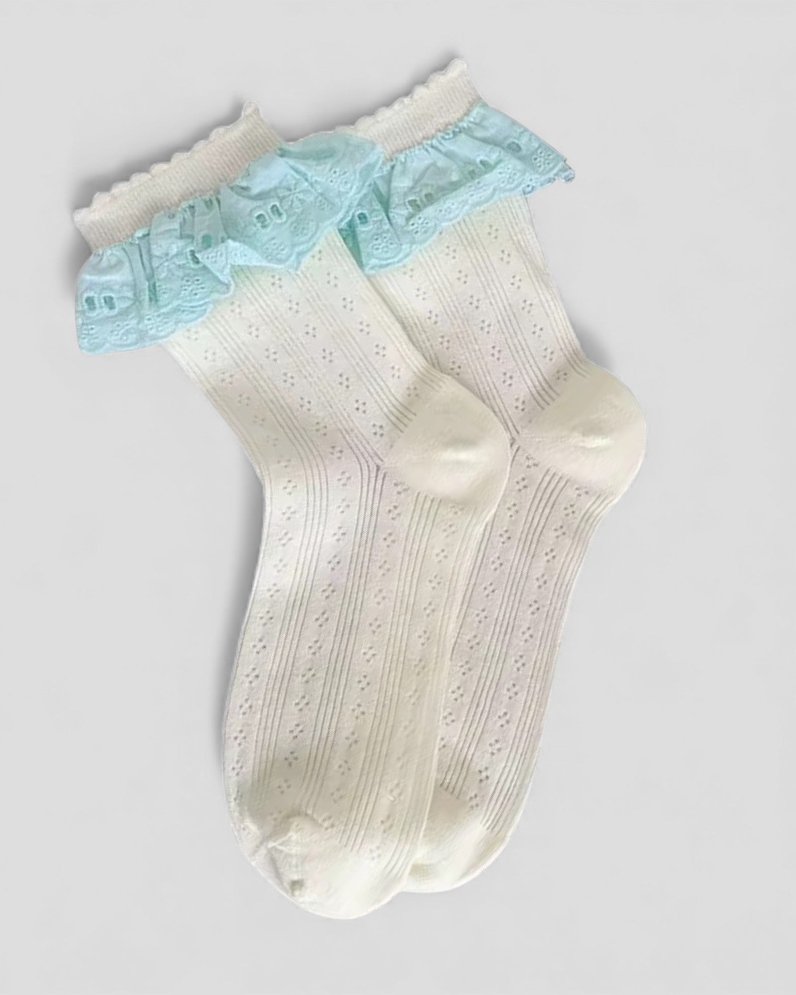 Bobby Lace Frill Trim Cotton Bobby Socks