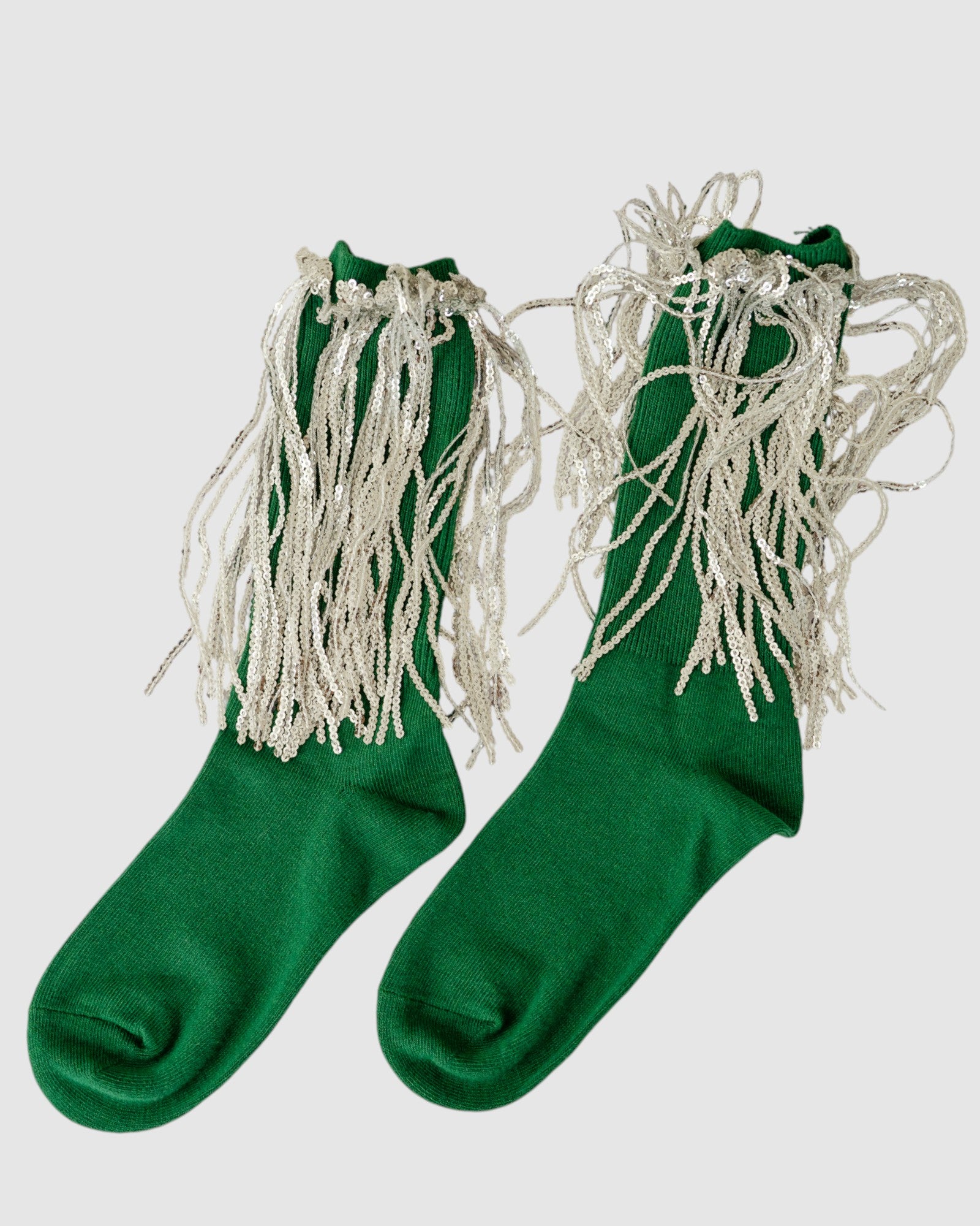 Bowie Cotton Socks With Glitter Fringe