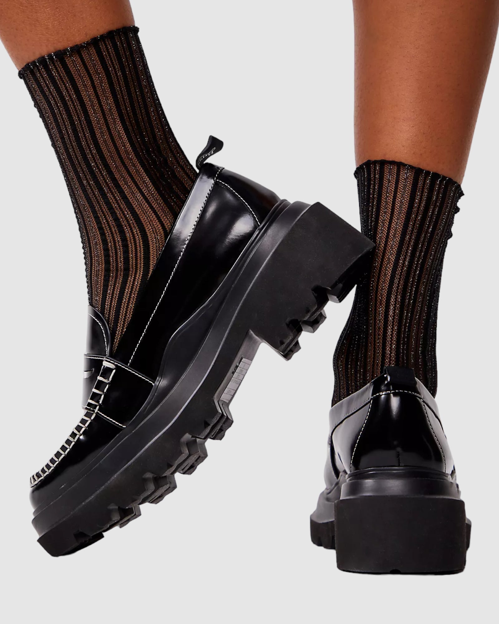 Sheer Candy Stripe Socks