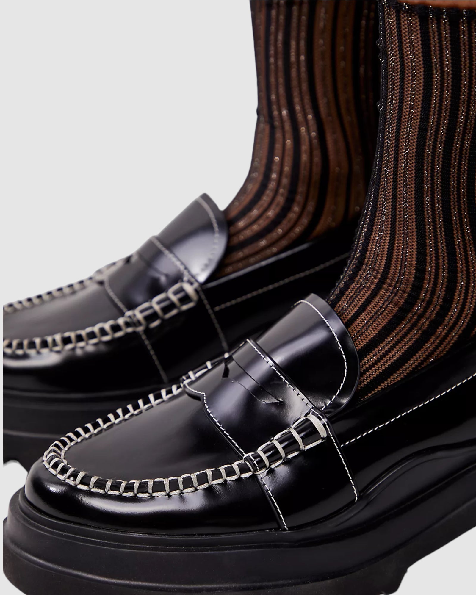 Sheer Candy Stripe Socks