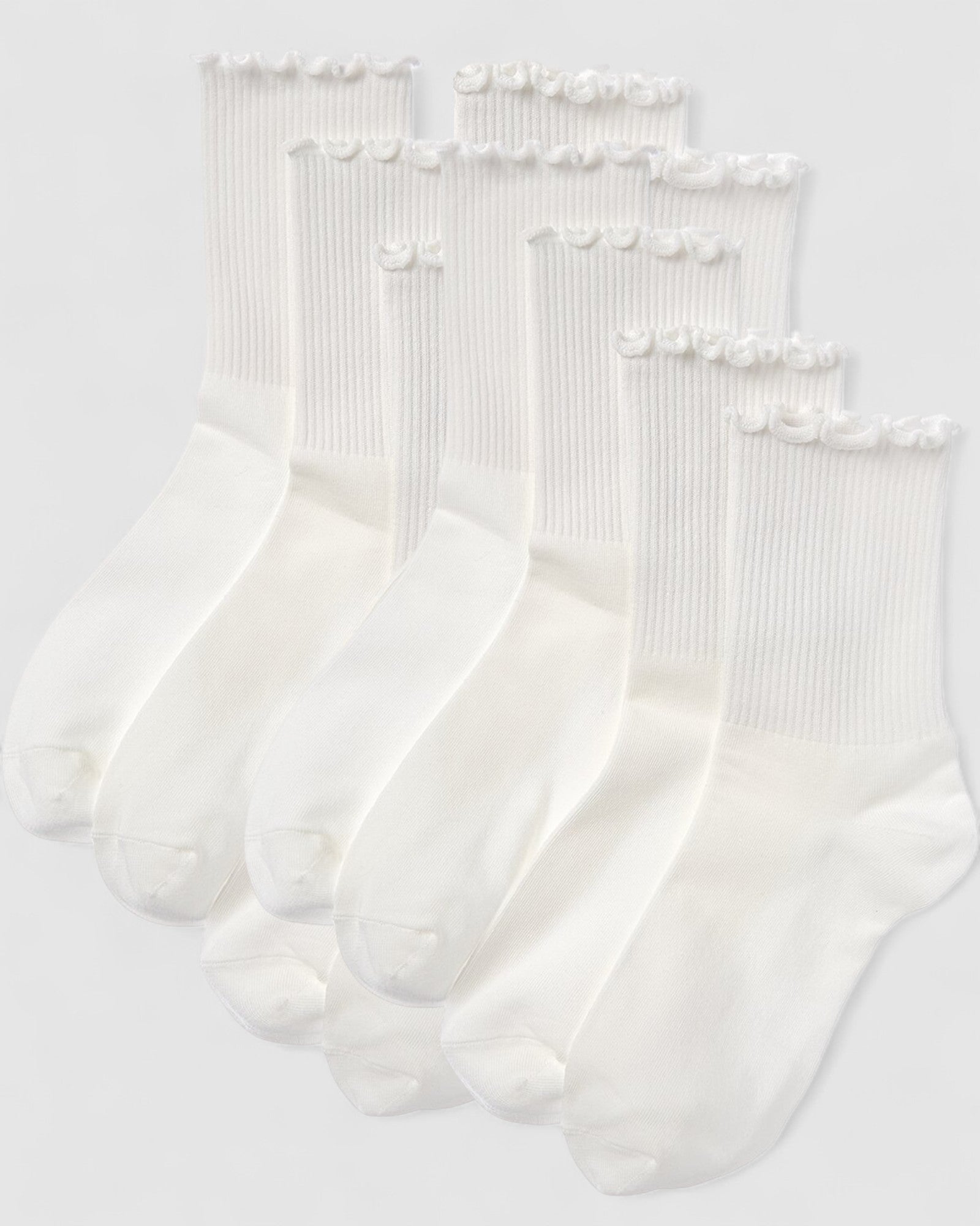 Premium Cotton Frill Edge Socks- 5 Pack