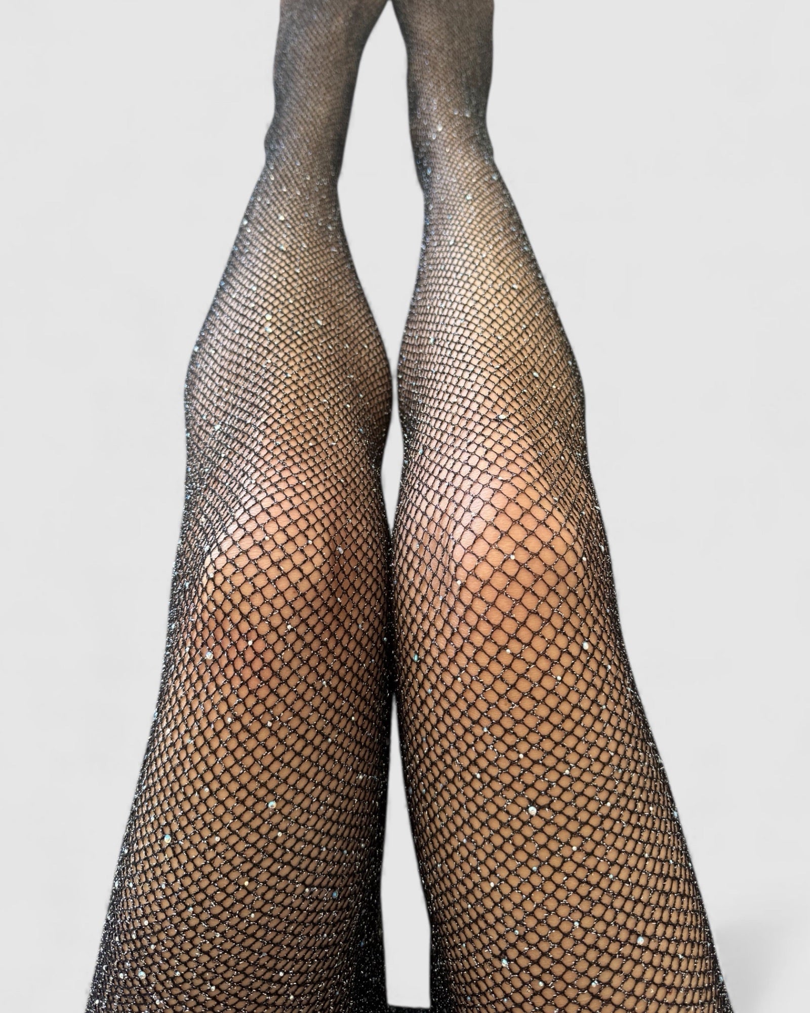 Glam Rock Lurex Crystal Mesh Tights