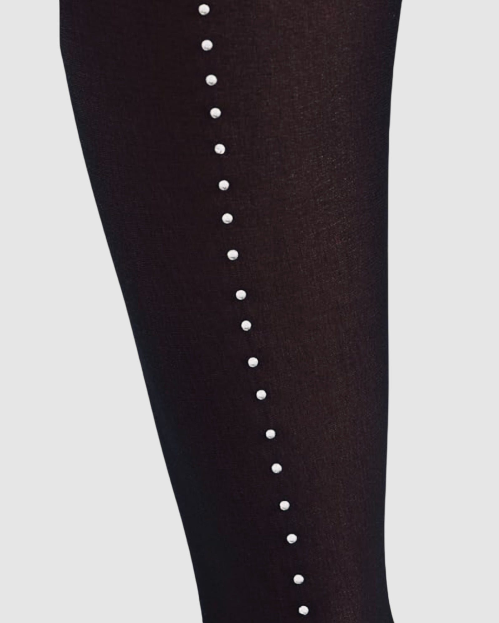 Satellite Crystal Back Seam Opaque Tights