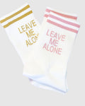 Leave Me Alone Sock - Gold