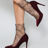 Crystal Lace Socks - Black