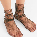 Crystal Lace Socks - Black