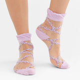 Flower Trellis Sock - Lilac