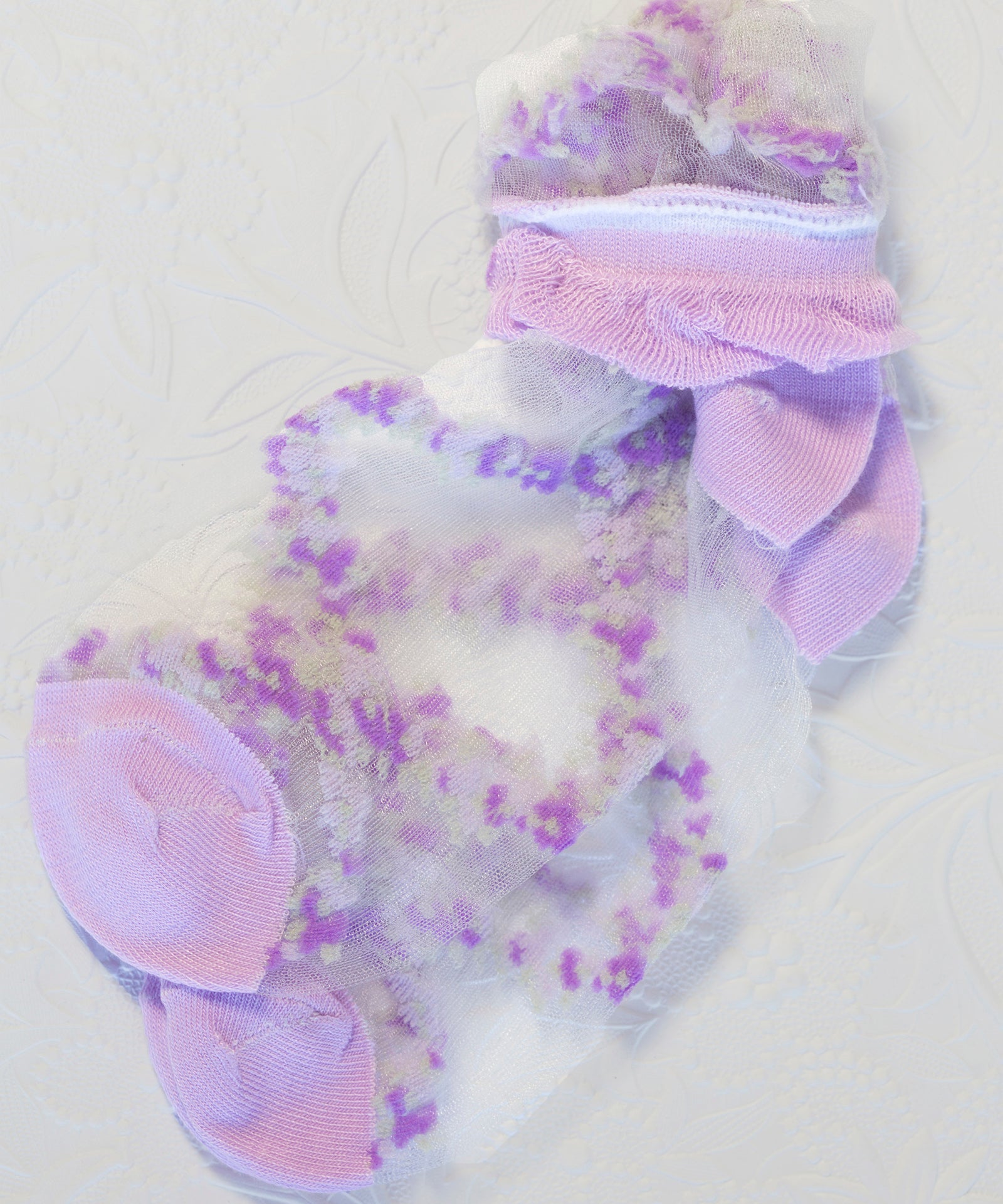 Flower Trellis Sock - Lilac