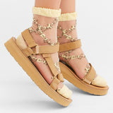 Flower Trellis Sheer Sock - Daffodil