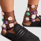 Secret Garden Sock - Black