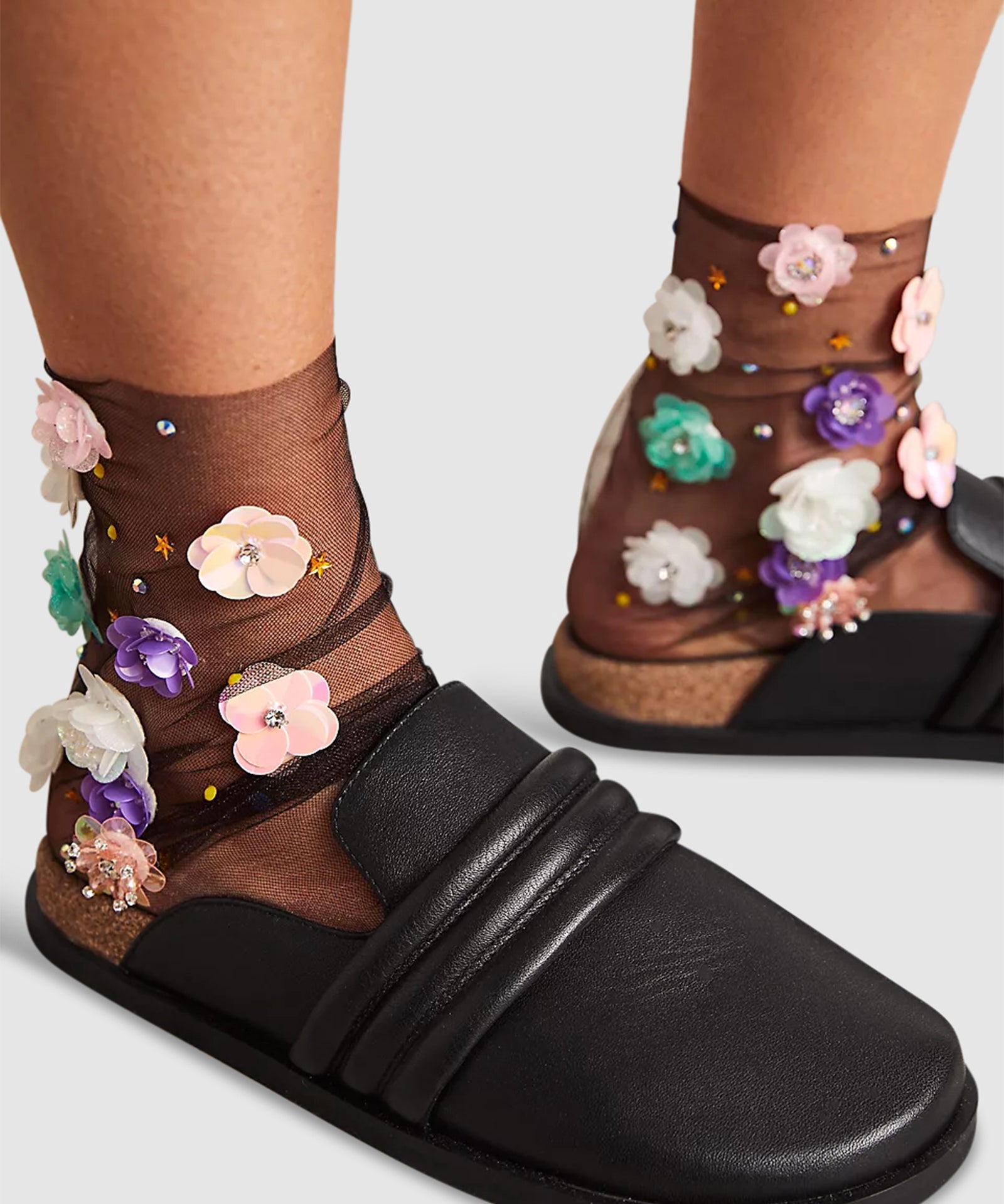 Secret Garden Sock - Black