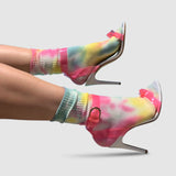 Tie Dye Scunchie and Sock Set - Multicolor