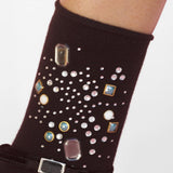 Gemstone Cotton Socks - Black