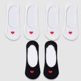 Secret Heart No-Show Sock - 3 Pack