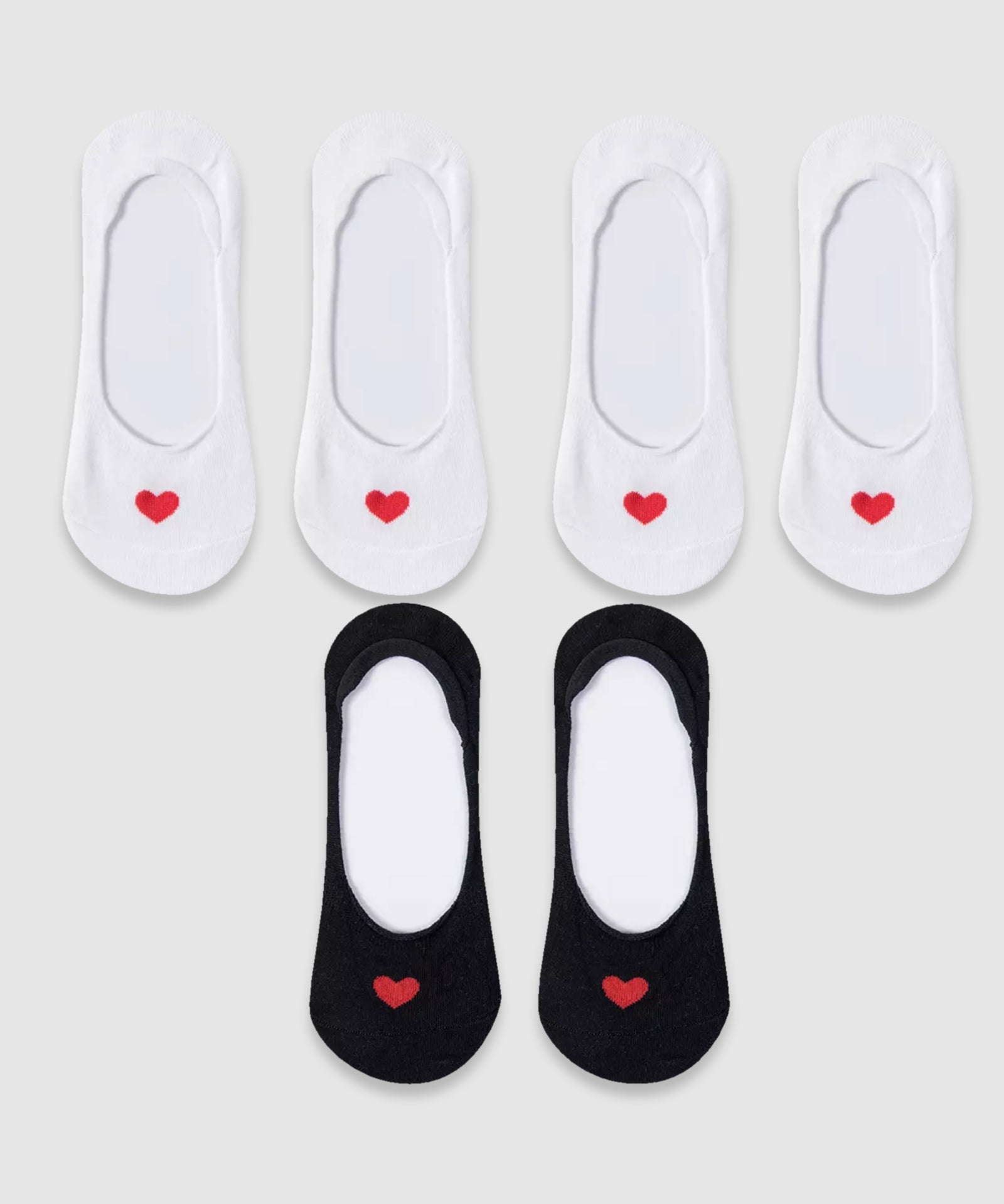 Secret Heart No-Show Sock - 3 Pack