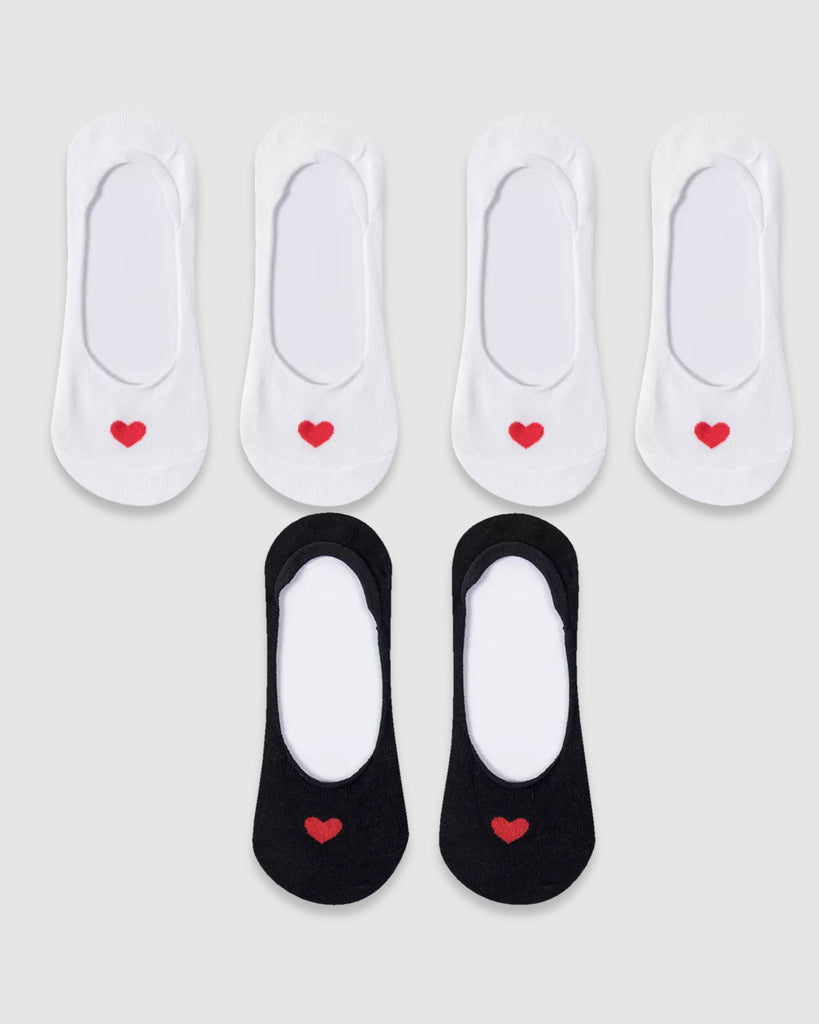 Secret Heart No-Show Sock - 3 Pack