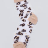 Leopard Print Sheer Sock