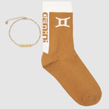 Horoscope Gold Anklet and Sock Set - Gemini