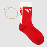 Horoscope Gold Anklet and Sock Set - Aries
