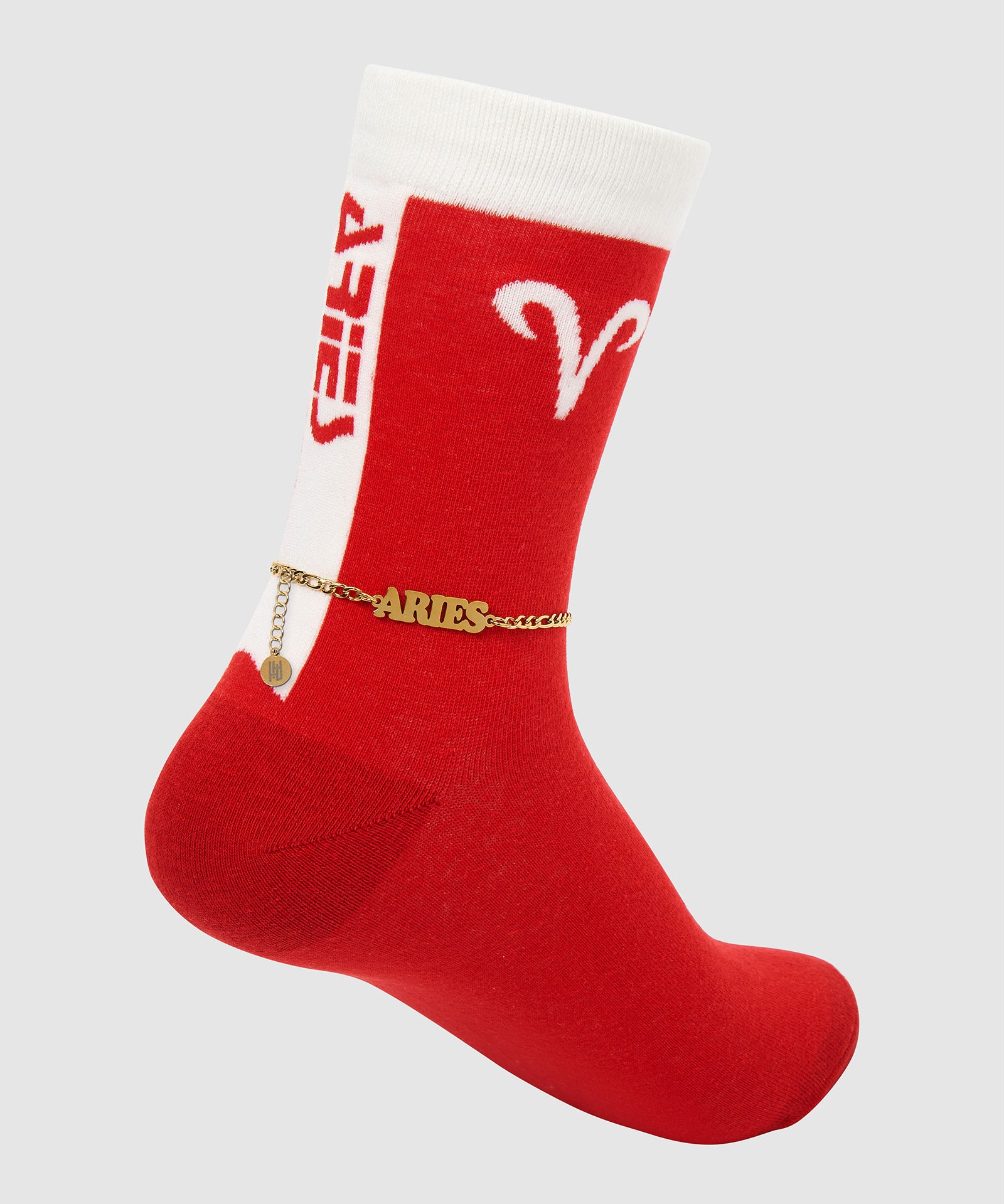 Horoscope Gold Anklet and Sock Set - Aries