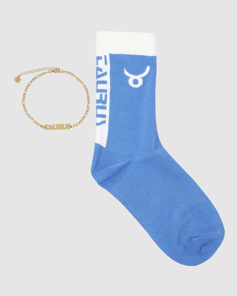 Horoscope Gold Anklet and Sock Set - Taurus