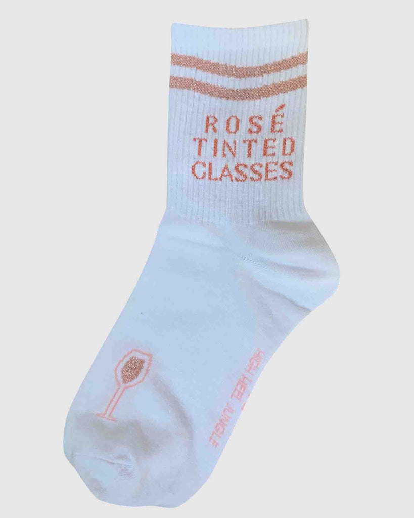 Rosé Tinted Glasses Sock
