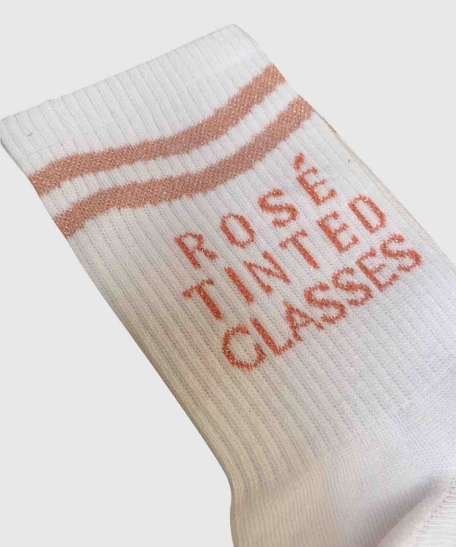 Rosé Tinted Glasses Sock