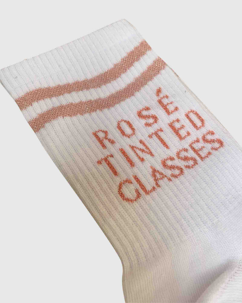 Rosé Tinted Glasses Sock
