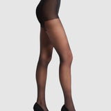 15 Denier Silky Slimming Sheer Tights - 2 Pack - Black