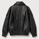 The Elsa Oversized Nappa Leather Bomber Jacket