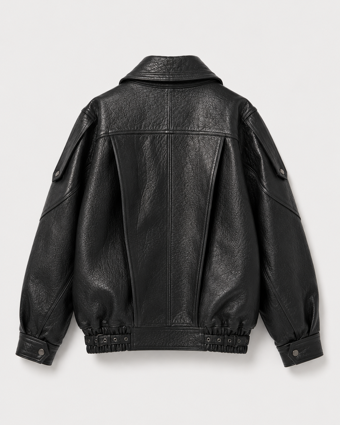 The Elsa Oversized Nappa Leather Bomber Jacket