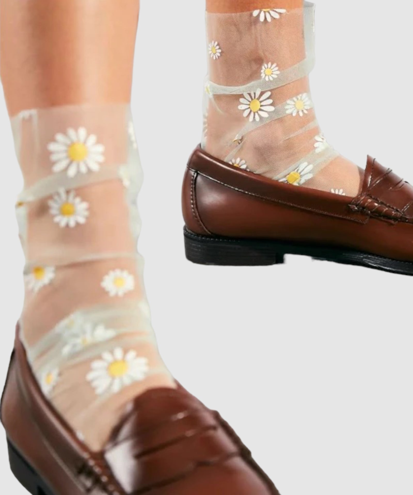 Daisy Tulle Socks - Mint