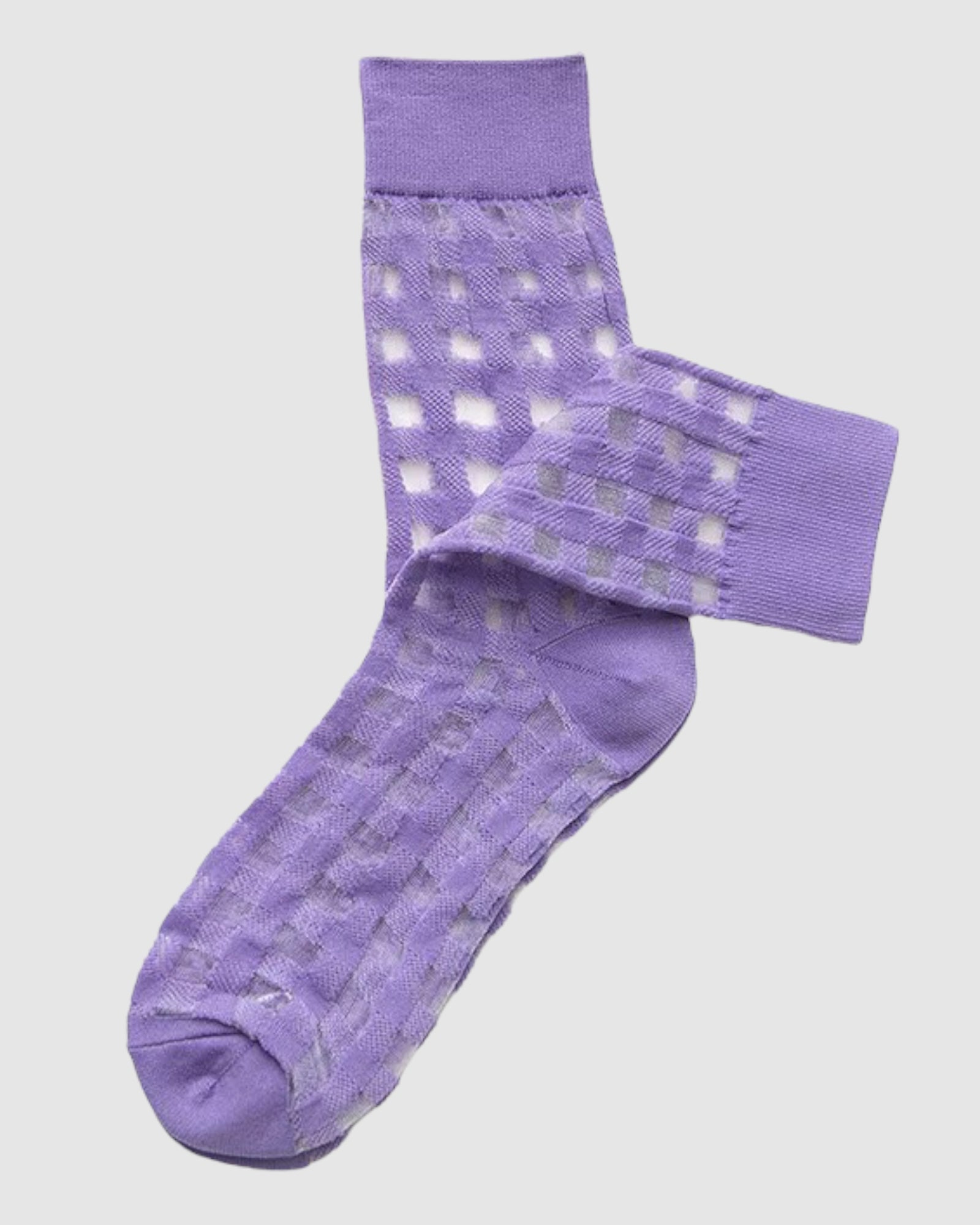 Gingham Places Sheer Sock - Purple